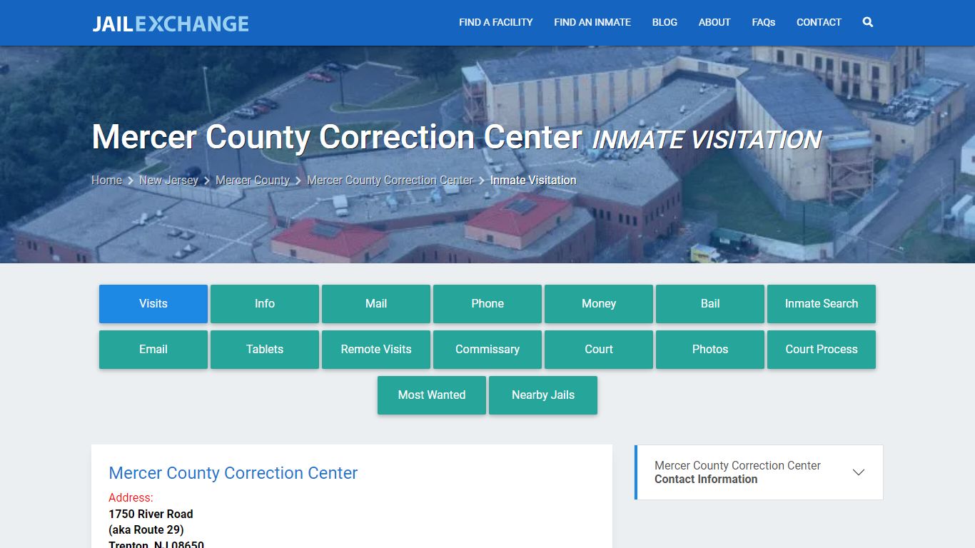 Inmate Visitation - Mercer County Correction Center, NJ - Jail Exchange